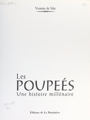cover image of Les poupées